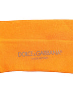 Dolce & Gabbana Orange Cotton Logo Over The Calf Socks - Zeiniez