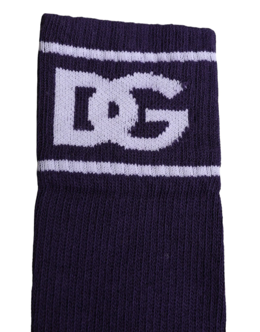 Dolce & Gabbana Purple Cotton DG Logo Print Open Toe Socks - Zeiniez
