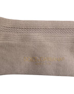 Dolce & Gabbana Brown Cotton Stretch Logo Over Calf Socks - Zeiniez