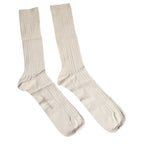 Dolce & Gabbana Beige Cotton Stretch Logo Mid Calf Socks - Zeiniez