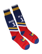 Dolce & Gabbana Multicolor Cotton Stretch Over Calf Socks - Zeiniez