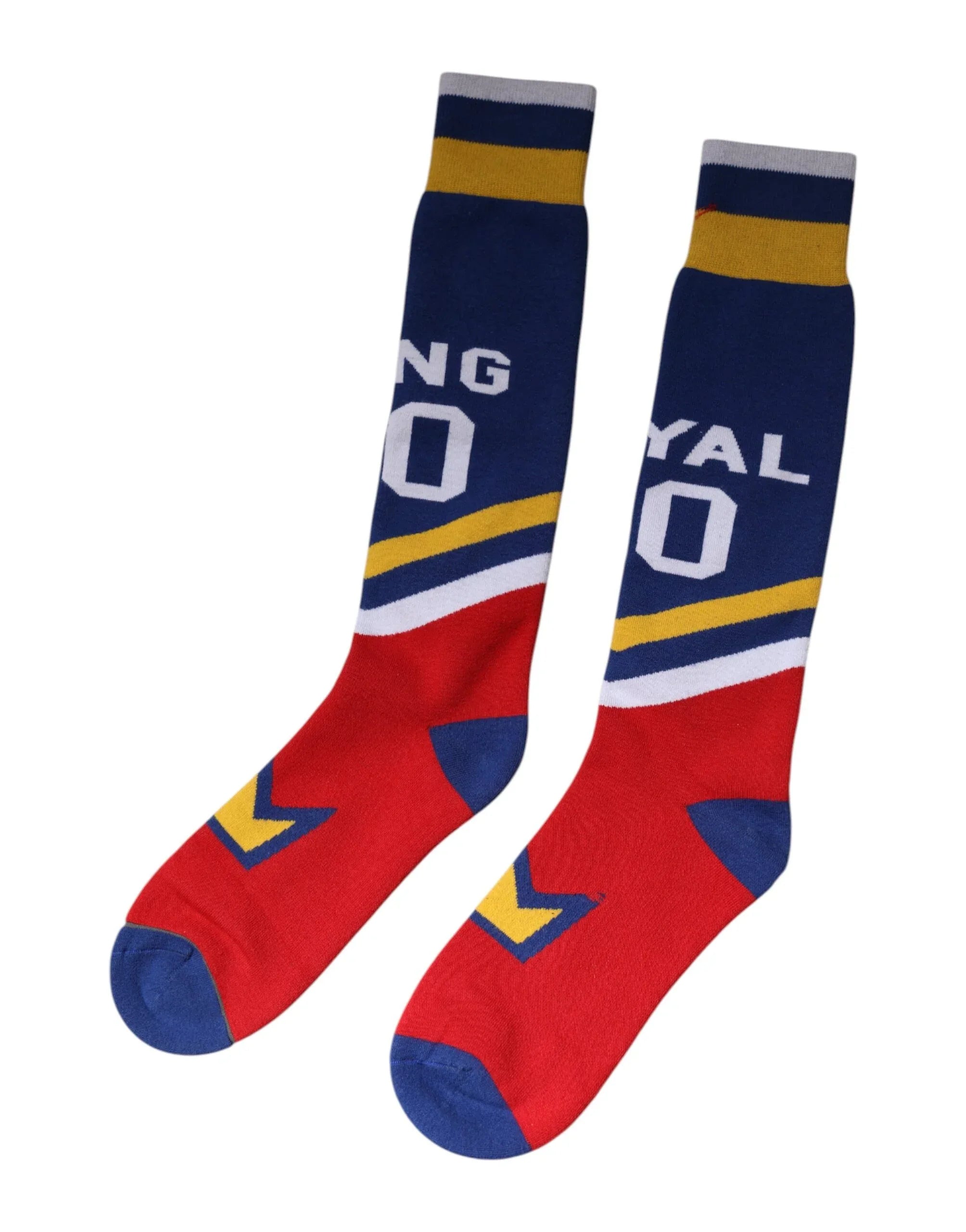 Dolce & Gabbana Multicolor Cotton Stretch Over Calf Socks - Zeiniez