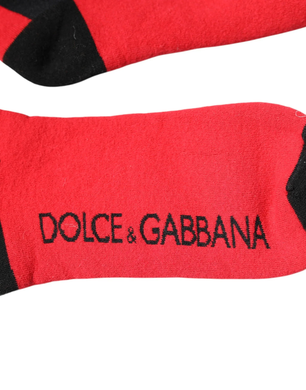 Dolce & Gabbana Red Cotton Stretch Printed Socks - Zeiniez