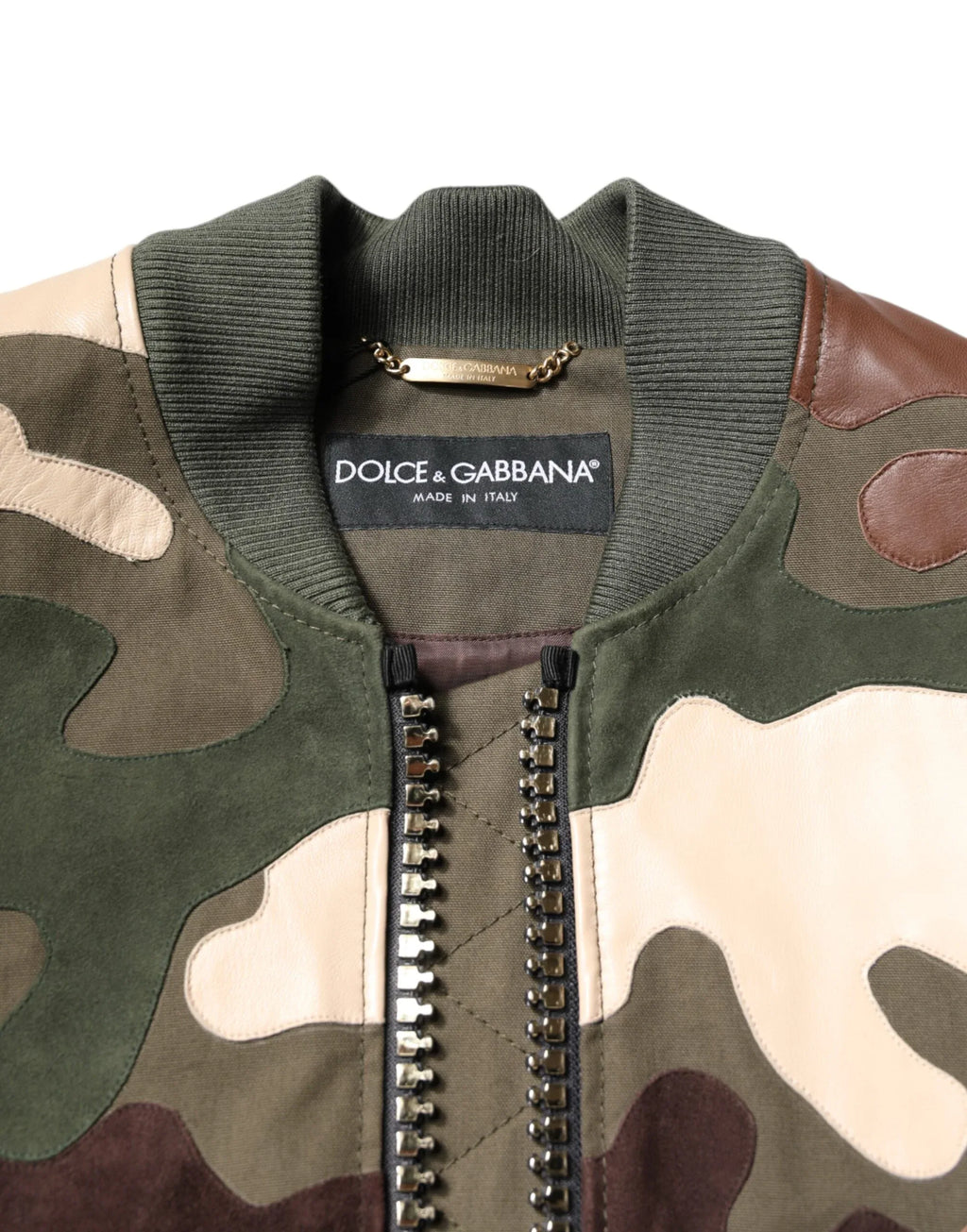 Dolce & Gabbana Multicolor Cotton Bomber Full Zip Jacket - Zeiniez