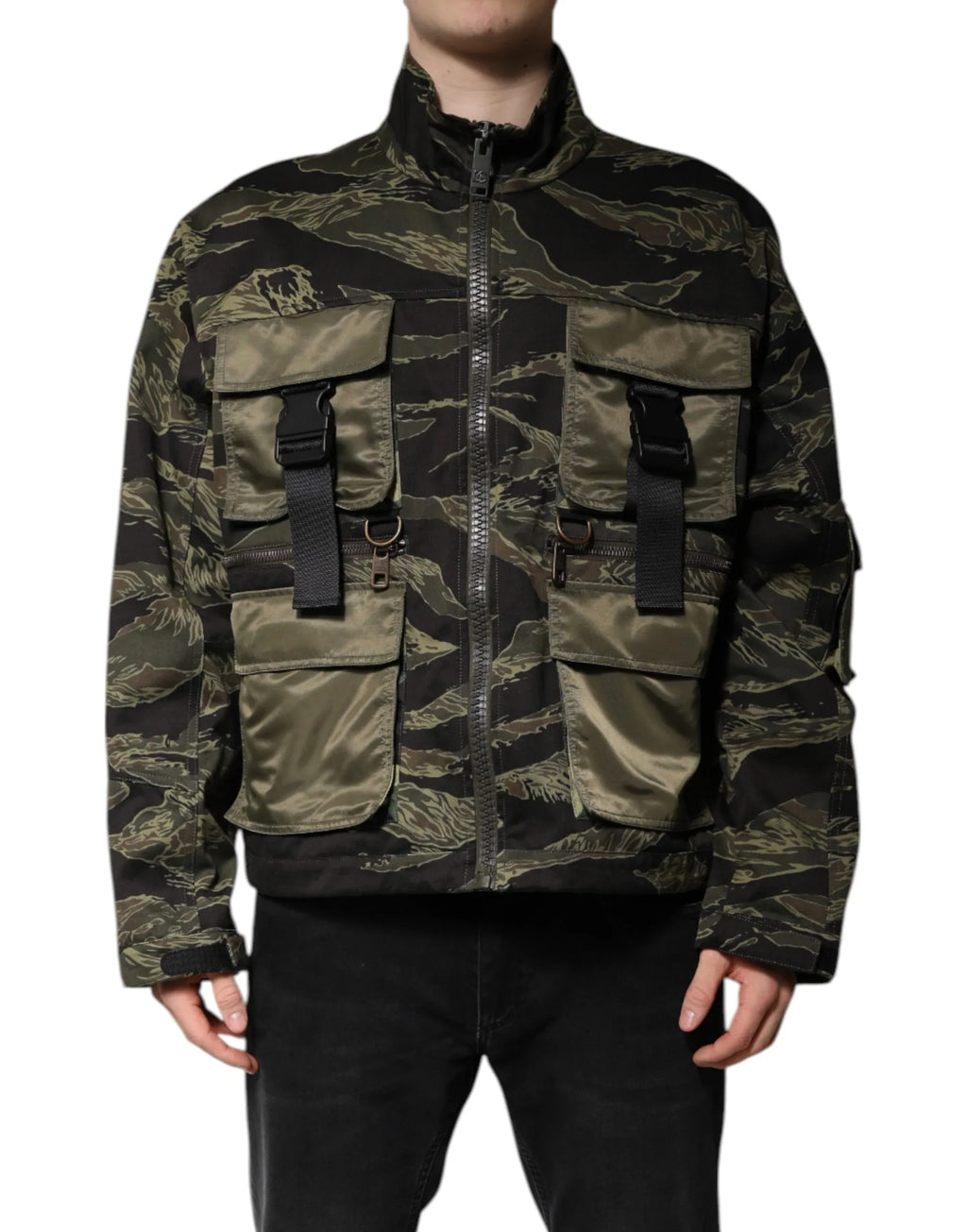 Dolce & Gabbana Multicolor Camouflage Cotton Bomber Jacket - Zeiniez