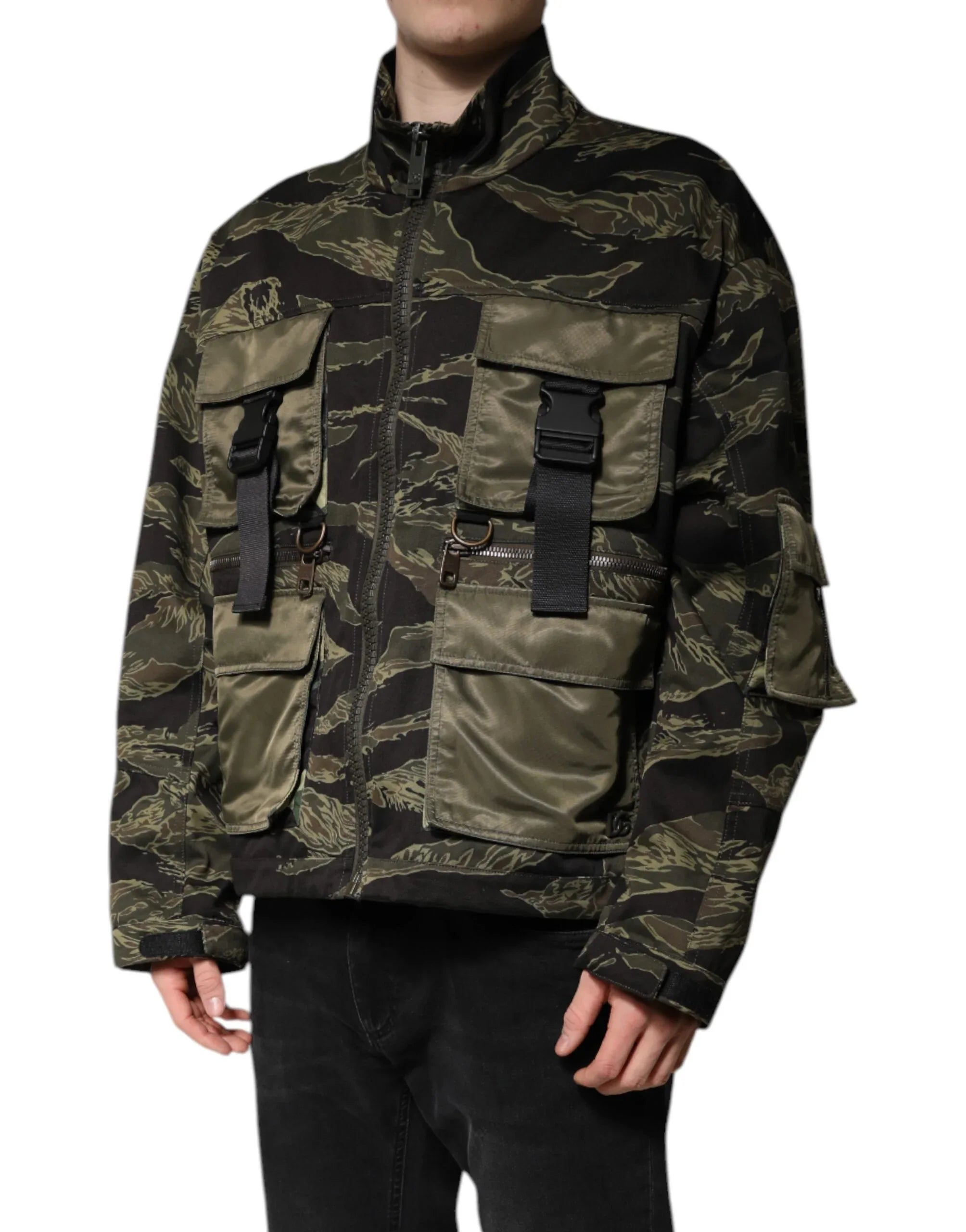 Dolce & Gabbana Multicolor Camouflage Cotton Bomber Jacket - Zeiniez