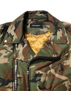 Dolce & Gabbana Multicolor Camouflage Nylon Biker Jacket - Zeiniez