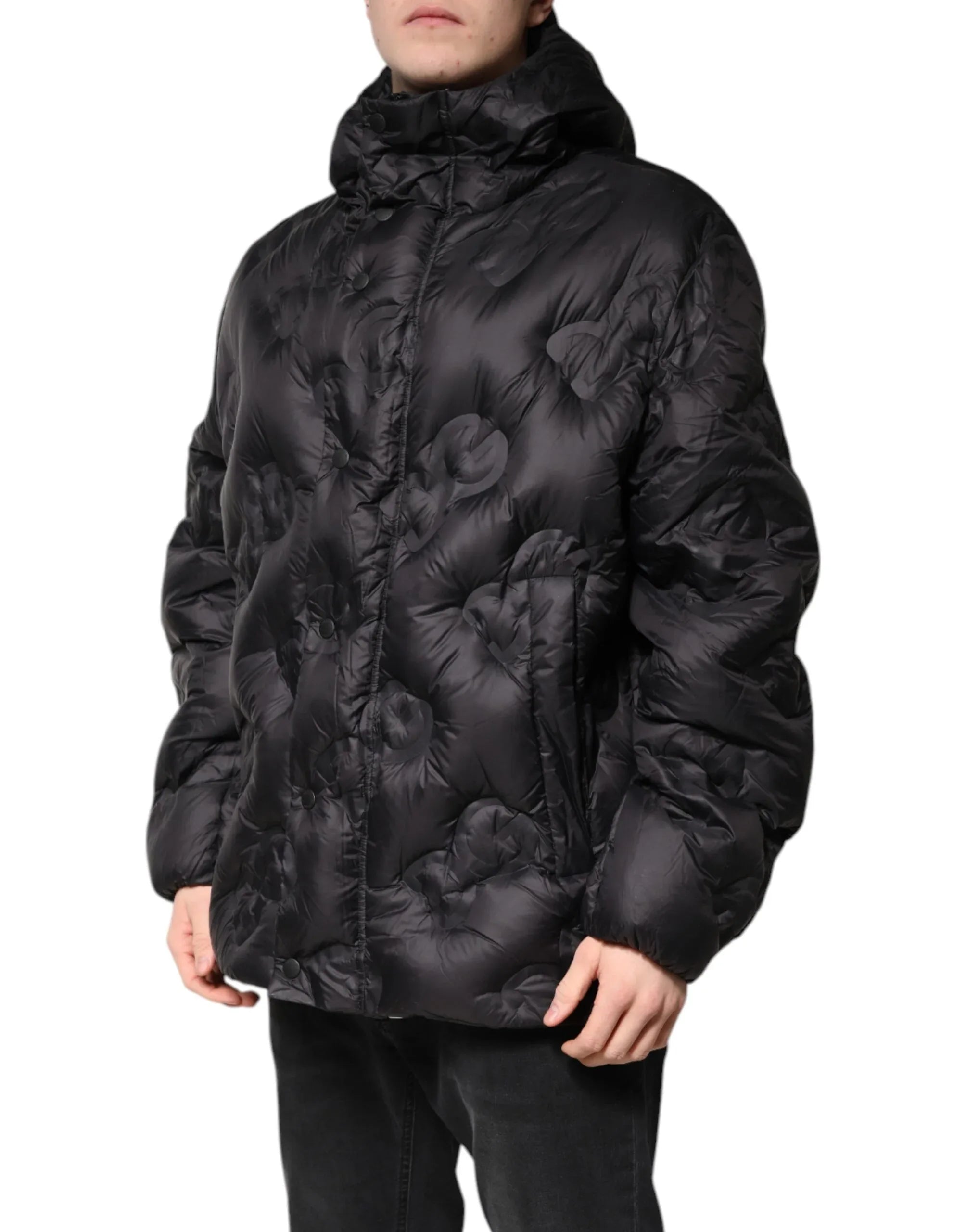Dolce & Gabbana Black Hooded Parka Coat Winter Jacket - Zeiniez