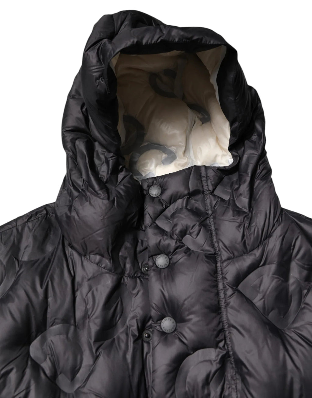 Dolce & Gabbana Black Hooded Parka Coat Winter Jacket - Zeiniez