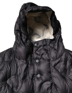 Dolce & Gabbana Black Hooded Parka Coat Winter Jacket - Zeiniez