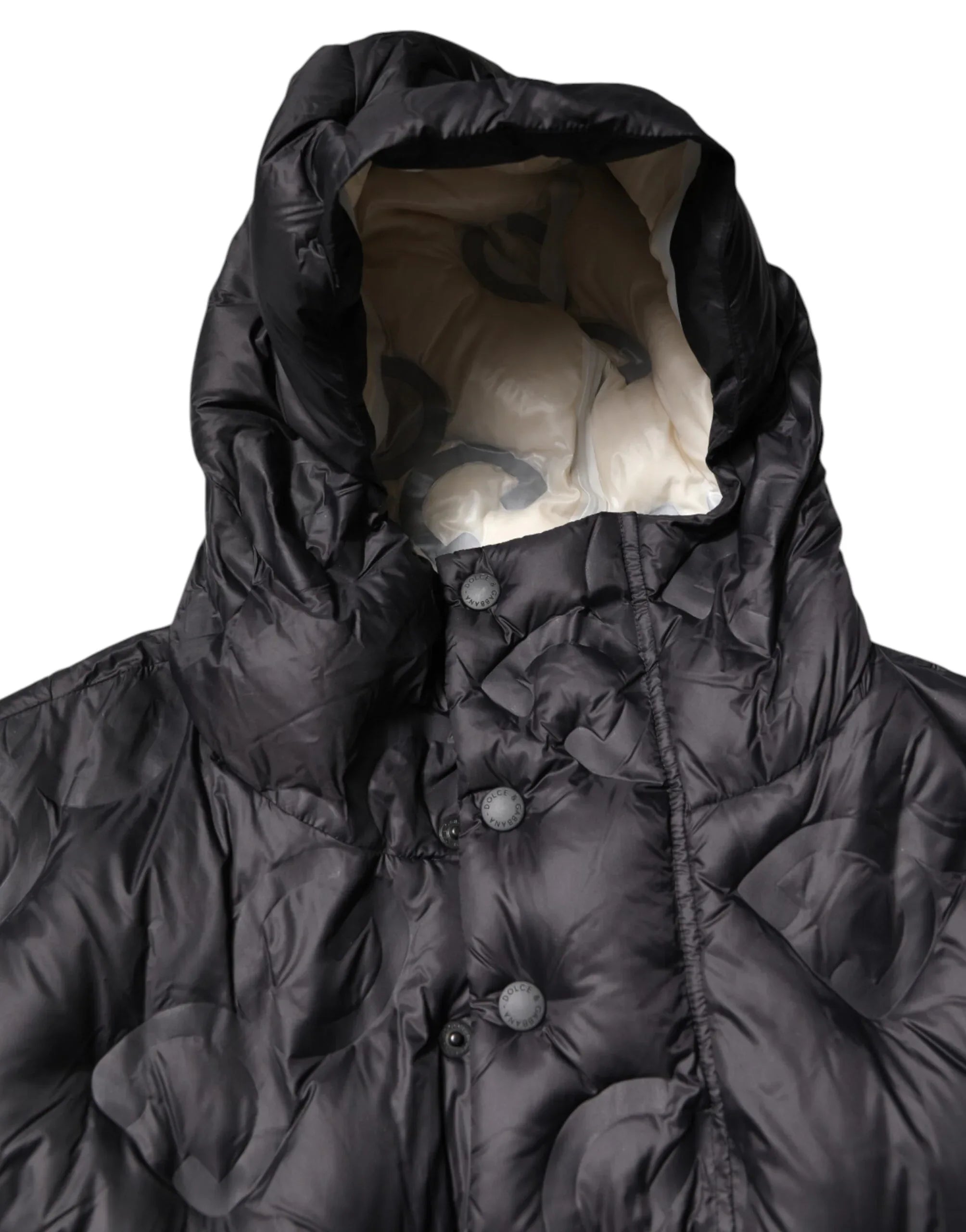 Dolce & Gabbana Black Hooded Parka Coat Winter Jacket - Zeiniez