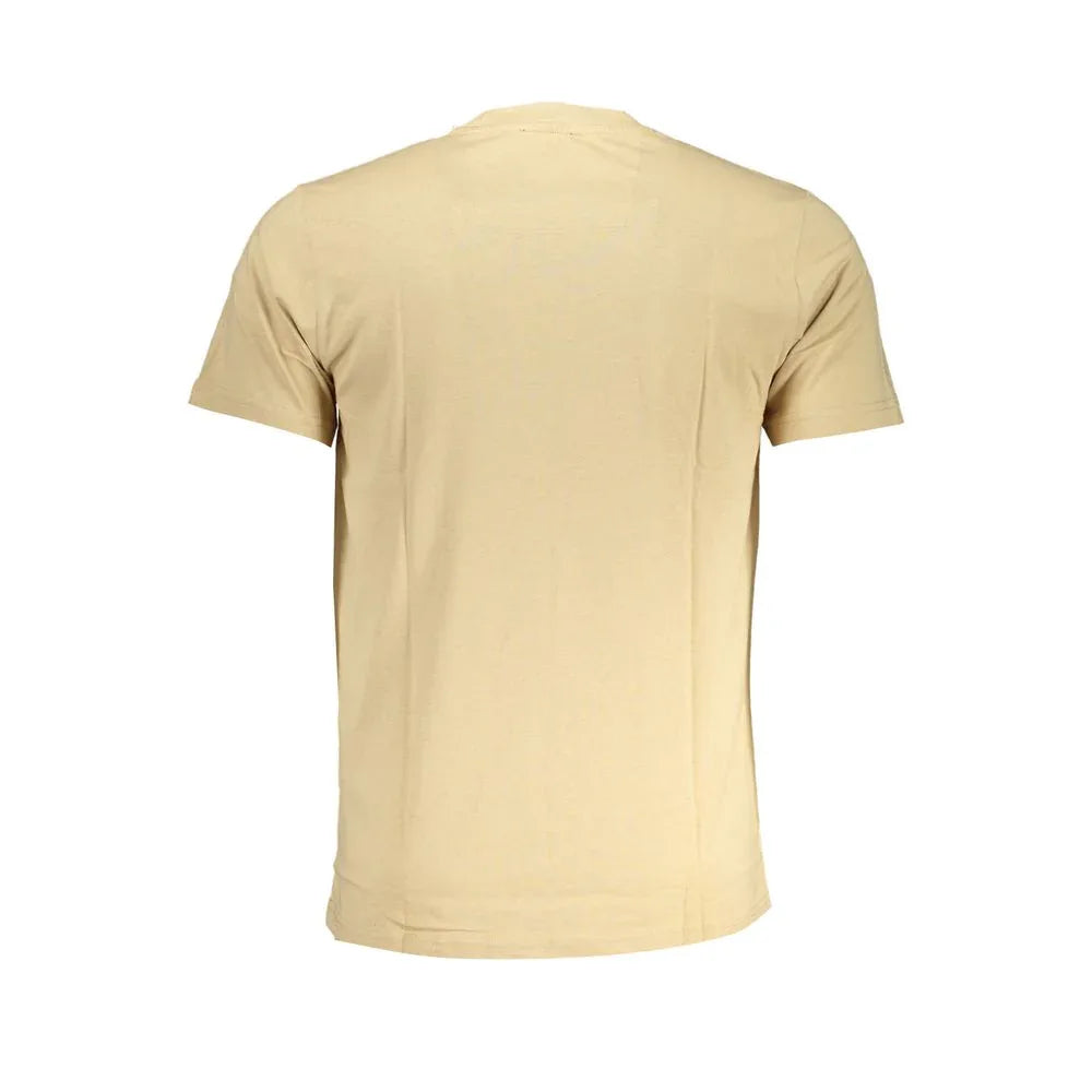 Cavalli Class Beige Cotton Men T-Shirt - Zeiniez