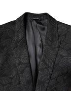 Dolce & Gabbana Black MARTINI Brocade Single Breasted Blazer - Zeiniez