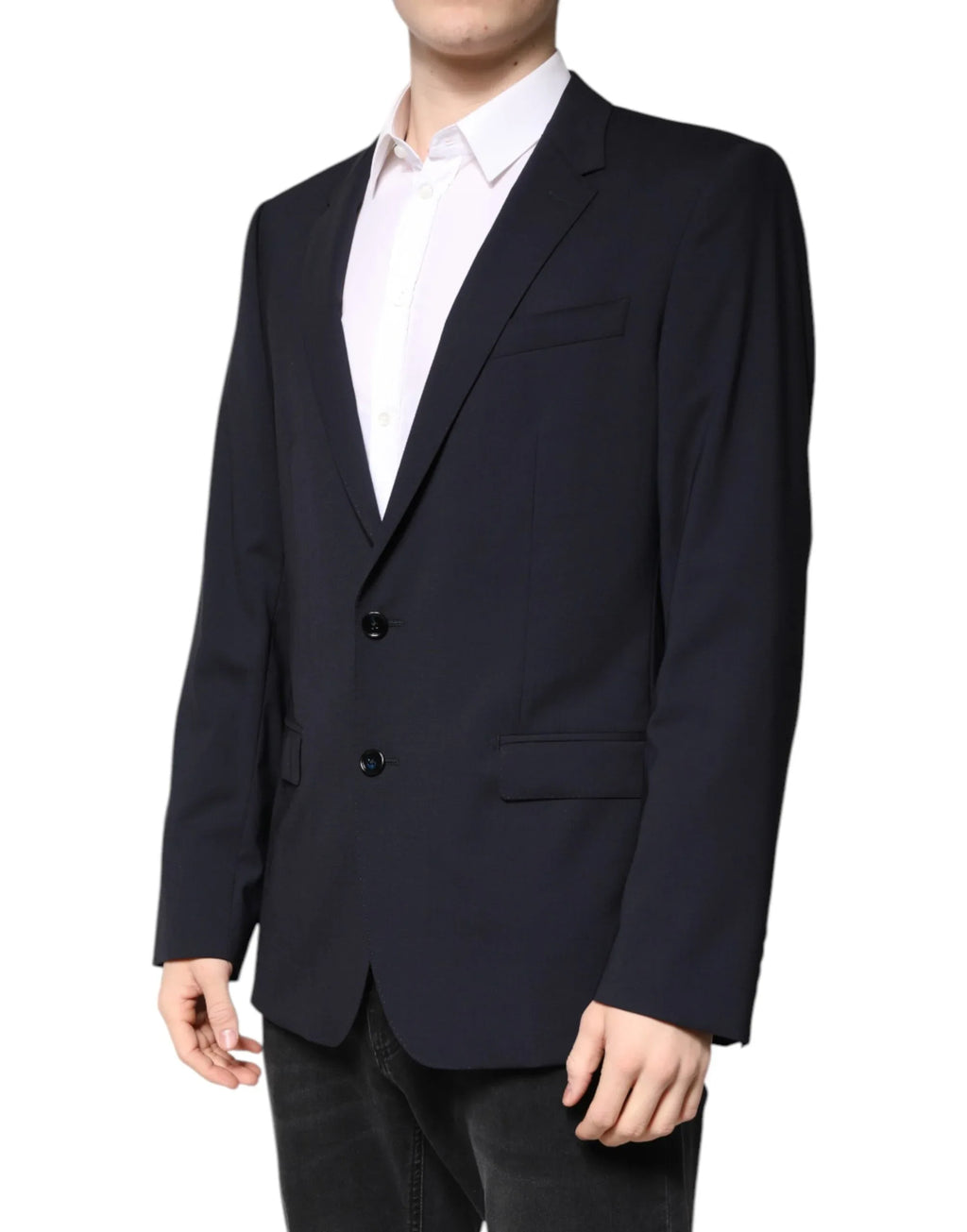 Dolce & Gabbana Black MARTINI Single Breasted Coat Blazer - Zeiniez