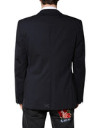 Dolce & Gabbana Black MARTINI Single Breasted Coat Blazer - Zeiniez