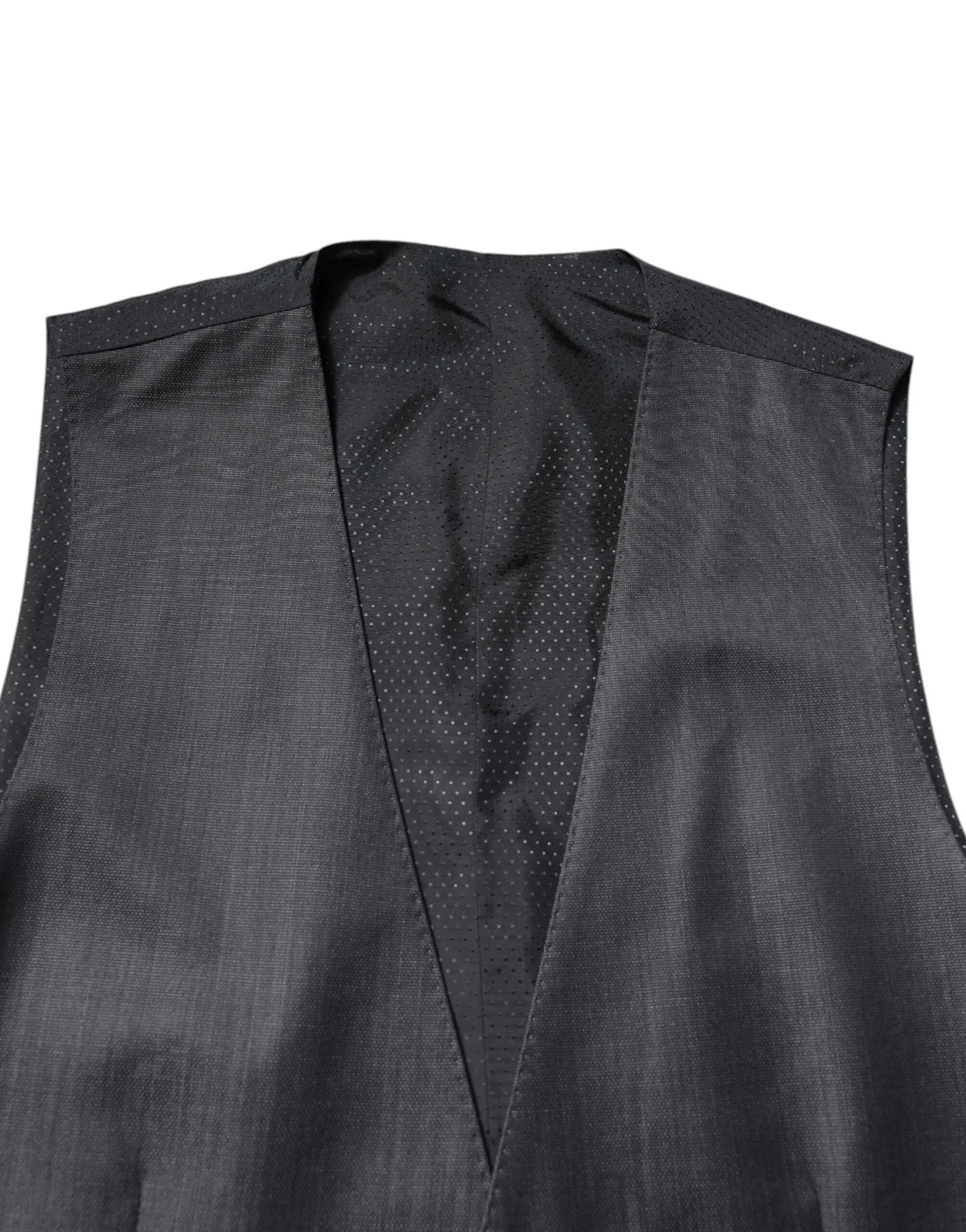 Dolce & Gabbana Black Wool Waistcoat Dress Formal Vest - Zeiniez