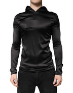 Dolce & Gabbana Black Silk Turtleneck Men Pullover Sweater - Zeiniez