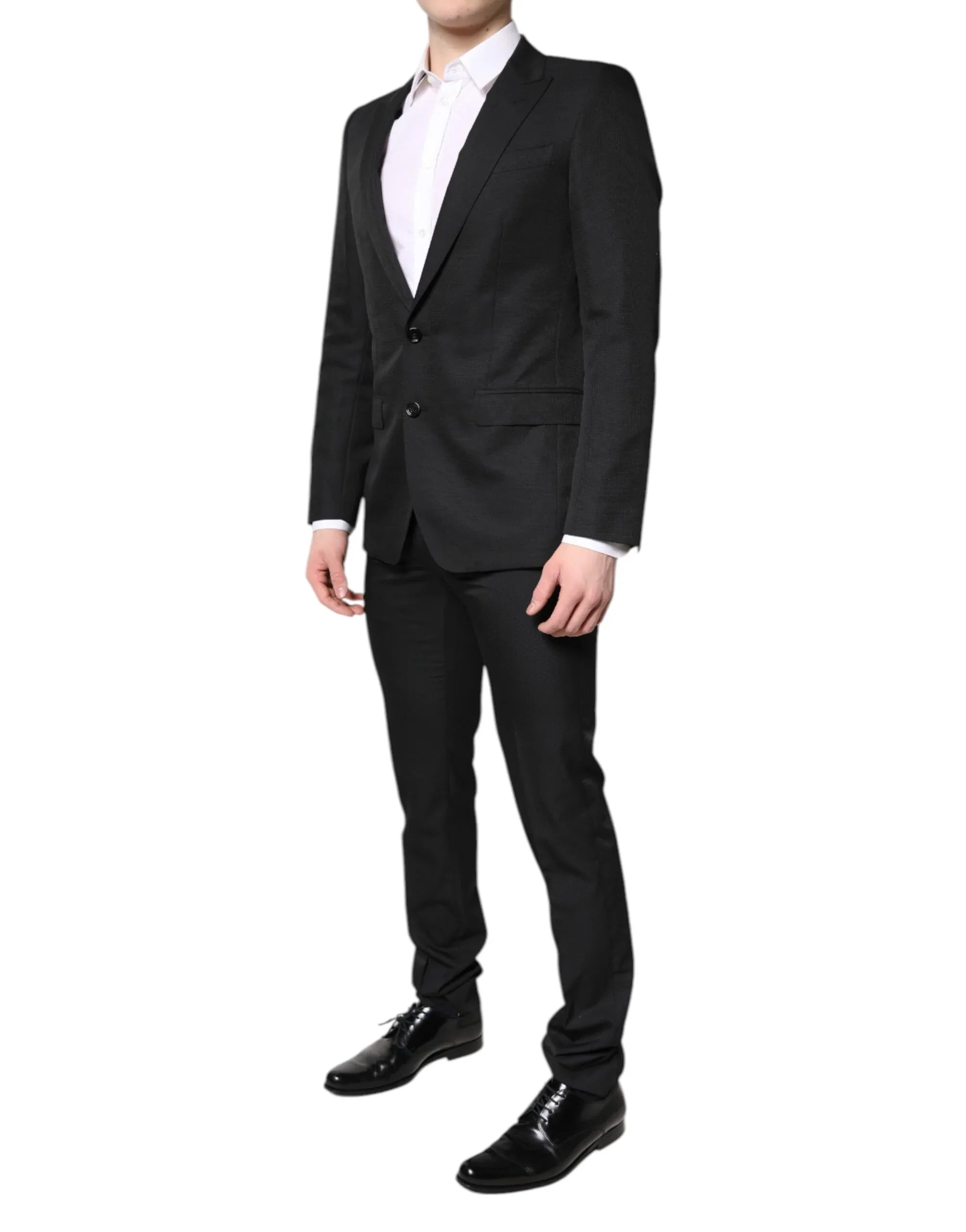 Dolce & Gabbana Black Single Breasted Formal 2 Piece Suit - Zeiniez