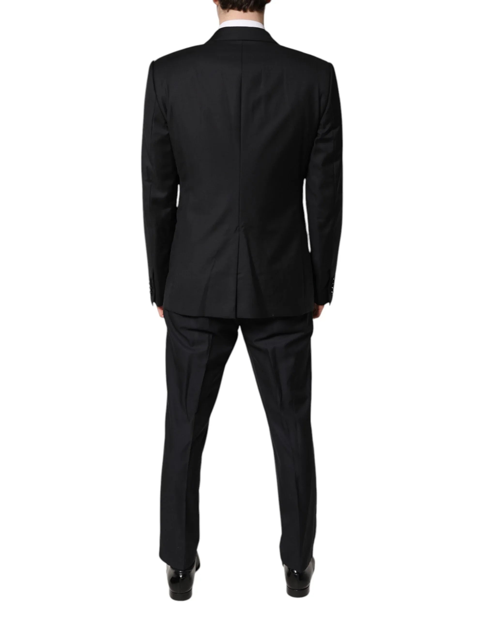 Dolce & Gabbana Black Double Breasted Formal 3 Piece Suit - Zeiniez
