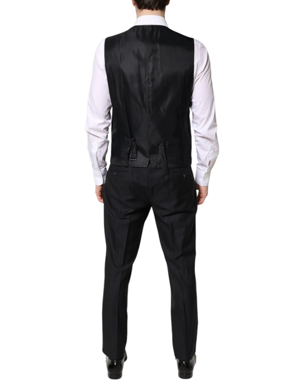Dolce & Gabbana Black Double Breasted Formal 3 Piece Suit - Zeiniez
