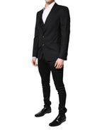 Dolce & Gabbana Black Single Breasted Formal Blazer with Vest - Zeiniez
