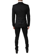Dolce & Gabbana Black Single Breasted Formal Blazer with Vest