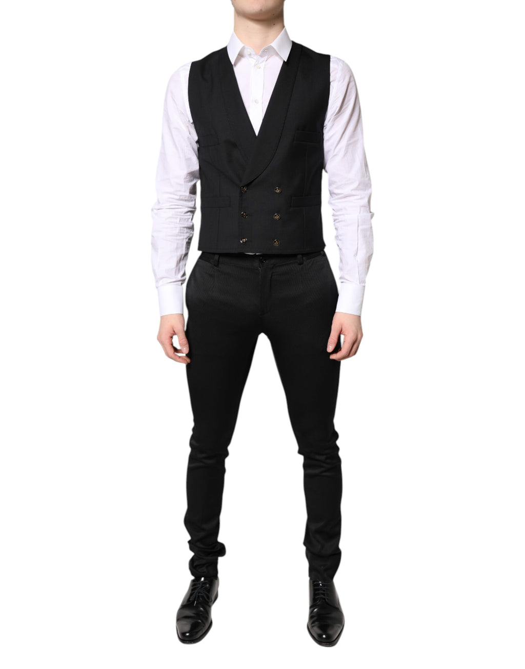 Dolce & Gabbana Black Single Breasted Formal Blazer with Vest