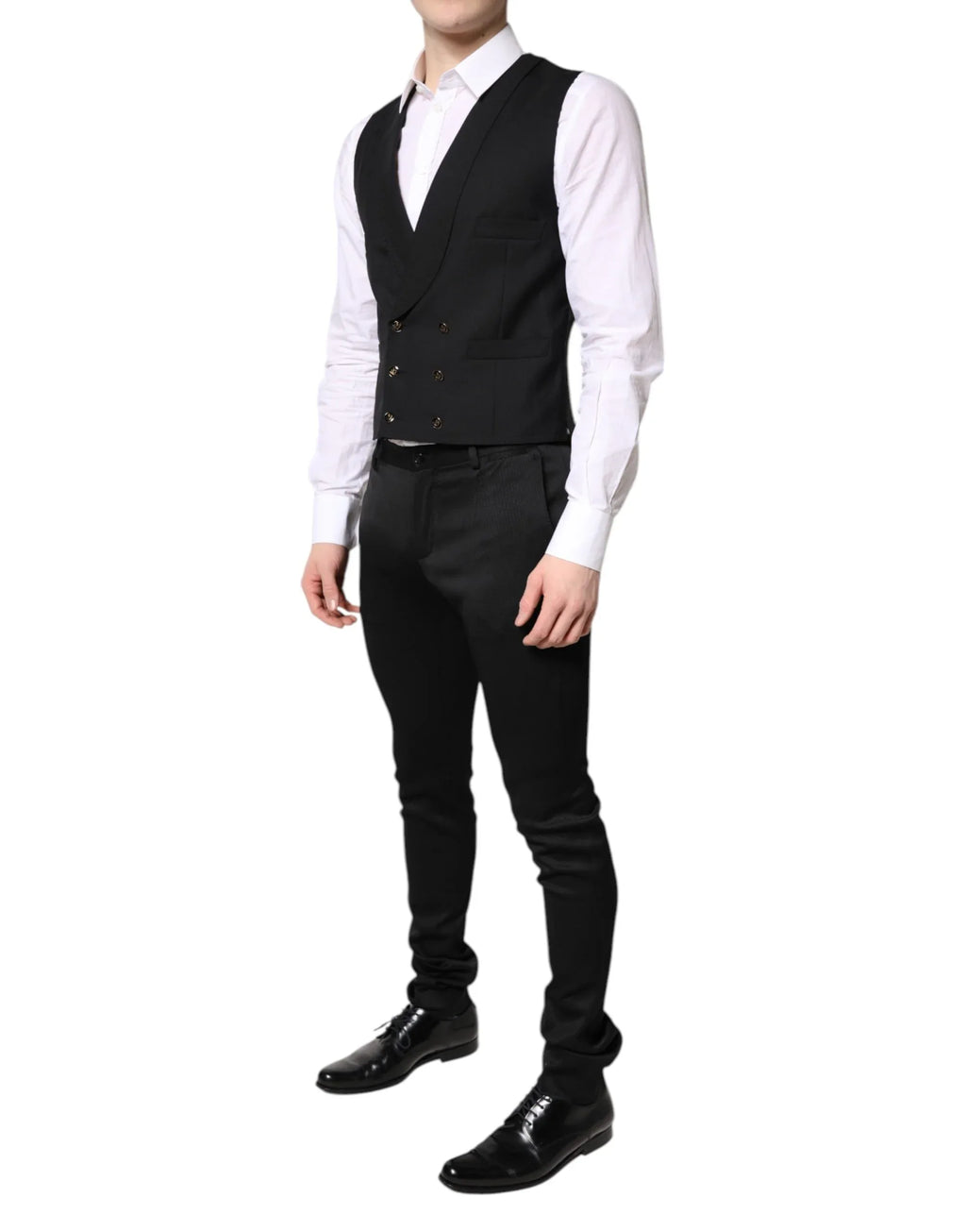 Dolce & Gabbana Black Single Breasted Formal Blazer with Vest - Zeiniez
