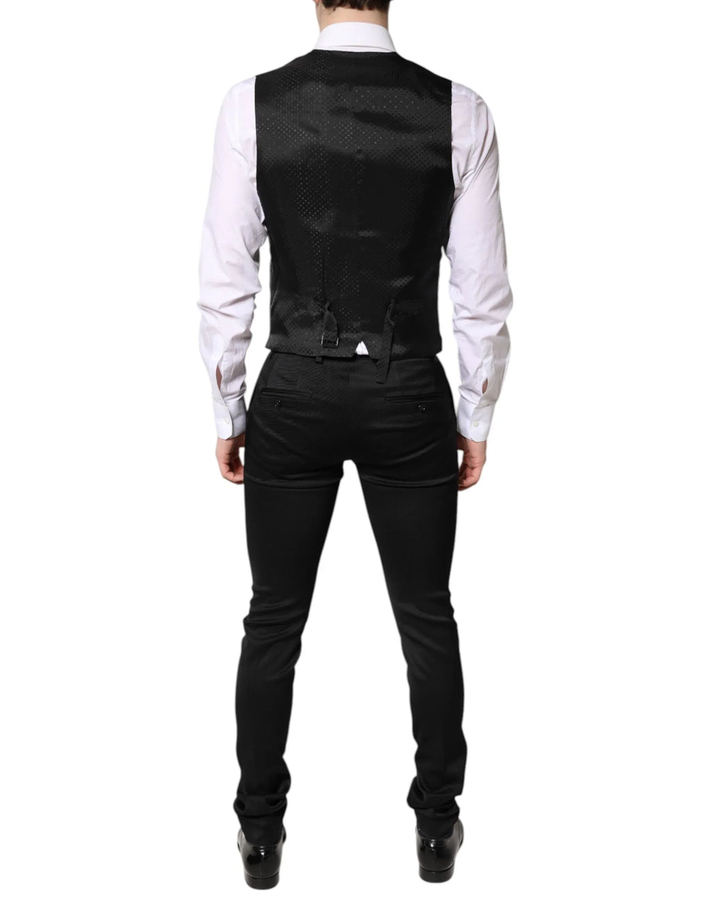 Dolce & Gabbana Black Single Breasted Formal Blazer with Vest - Zeiniez
