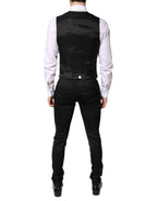 Dolce & Gabbana Black Single Breasted Formal Blazer with Vest