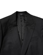 Dolce & Gabbana Black Single Breasted Formal Blazer with Vest