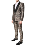 Dolce & Gabbana Multicolor Jacquard Single Breasted 3 Piece Suit - Zeiniez