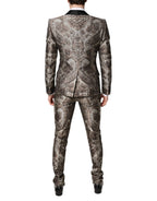 Dolce & Gabbana Multicolor Jacquard Single Breasted 3 Piece Suit - Zeiniez