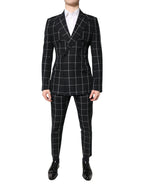 Dolce & Gabbana Black TAORMINA Double Breasted 2 Piece Suit - Zeiniez