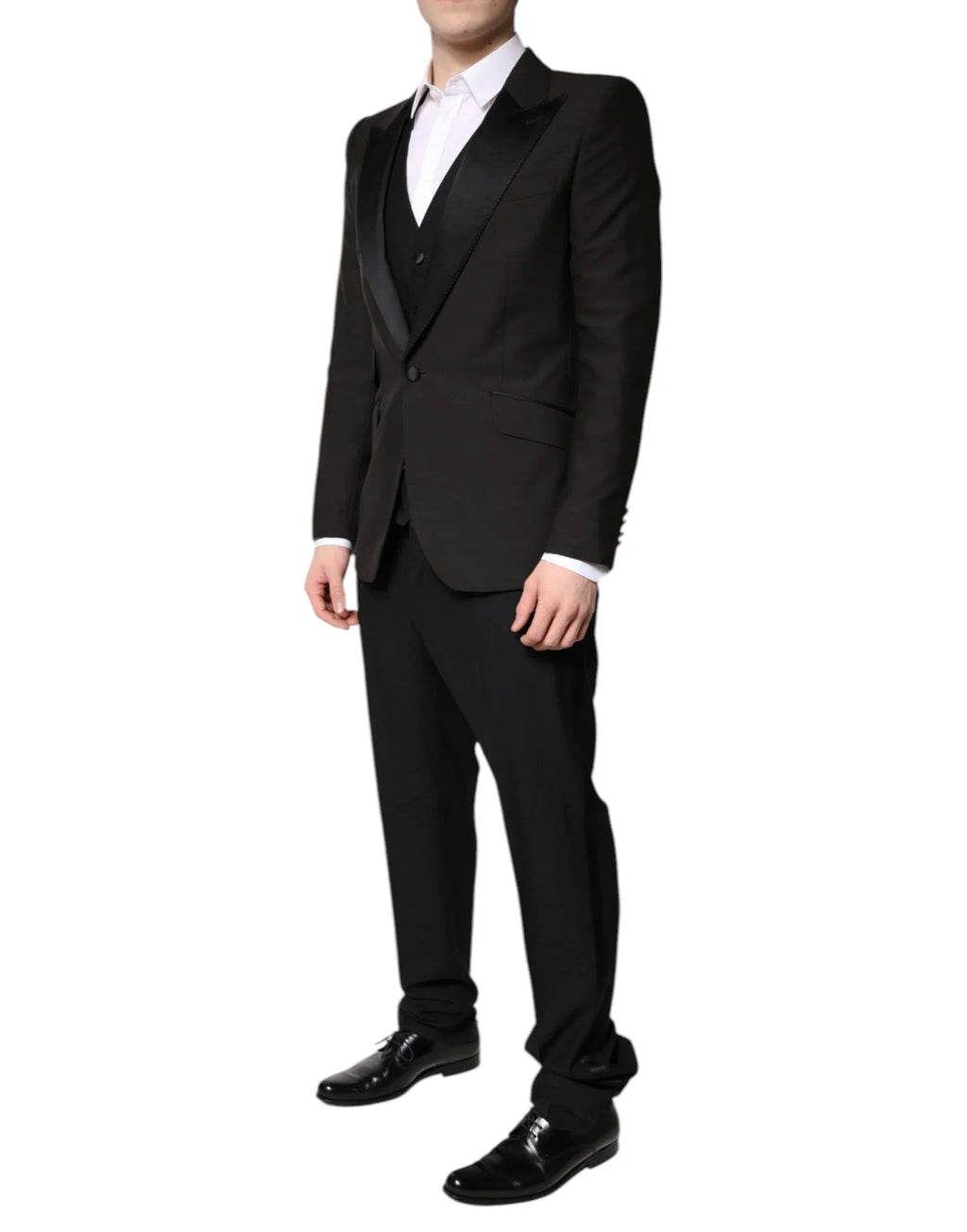 Dolce & Gabbana Black Single Breasted Formal 3 Piece Suit - Zeiniez