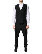 Dolce & Gabbana Black Single Breasted Formal 3 Piece Suit - Zeiniez