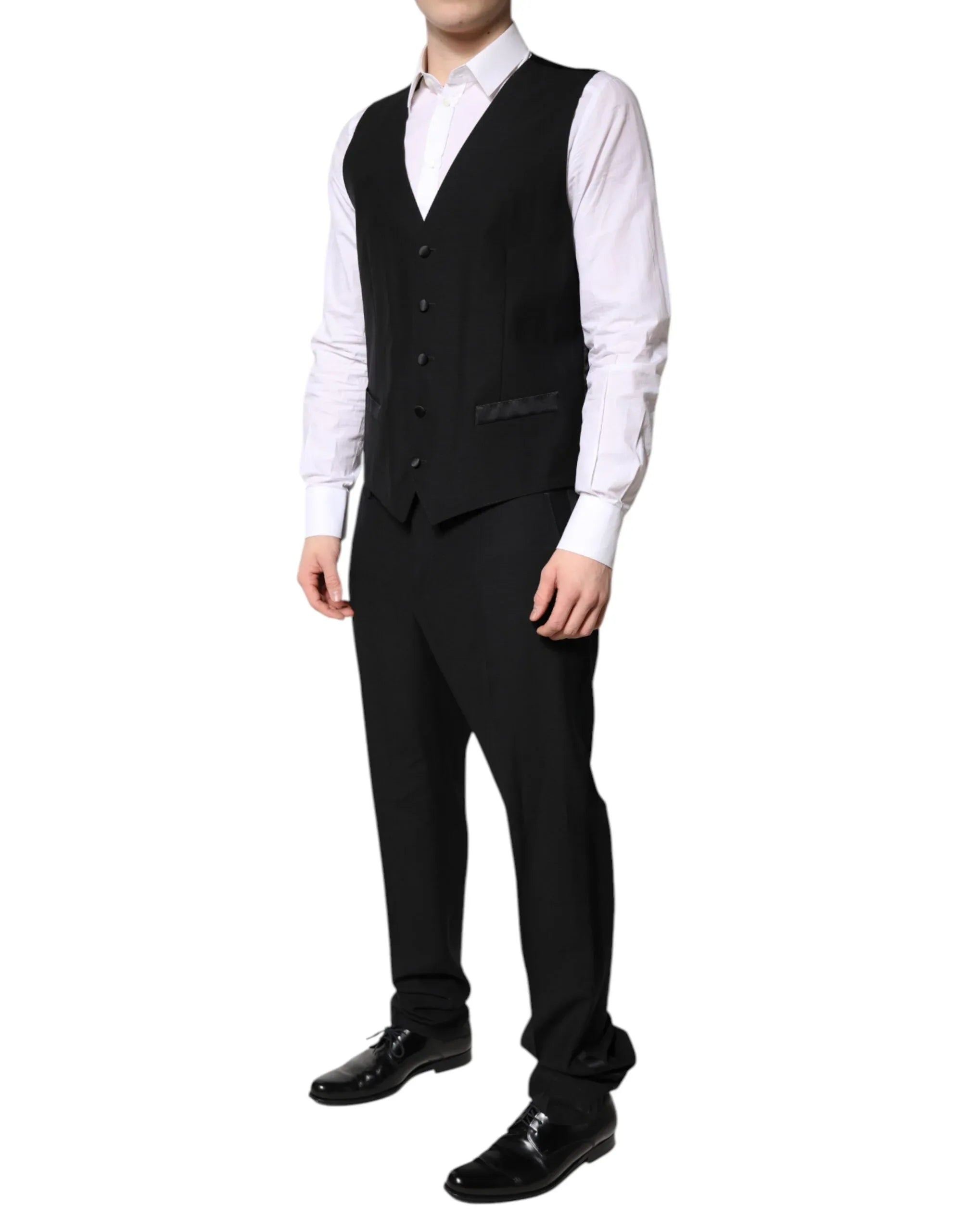 Dolce & Gabbana Black Single Breasted Formal 3 Piece Suit - Zeiniez