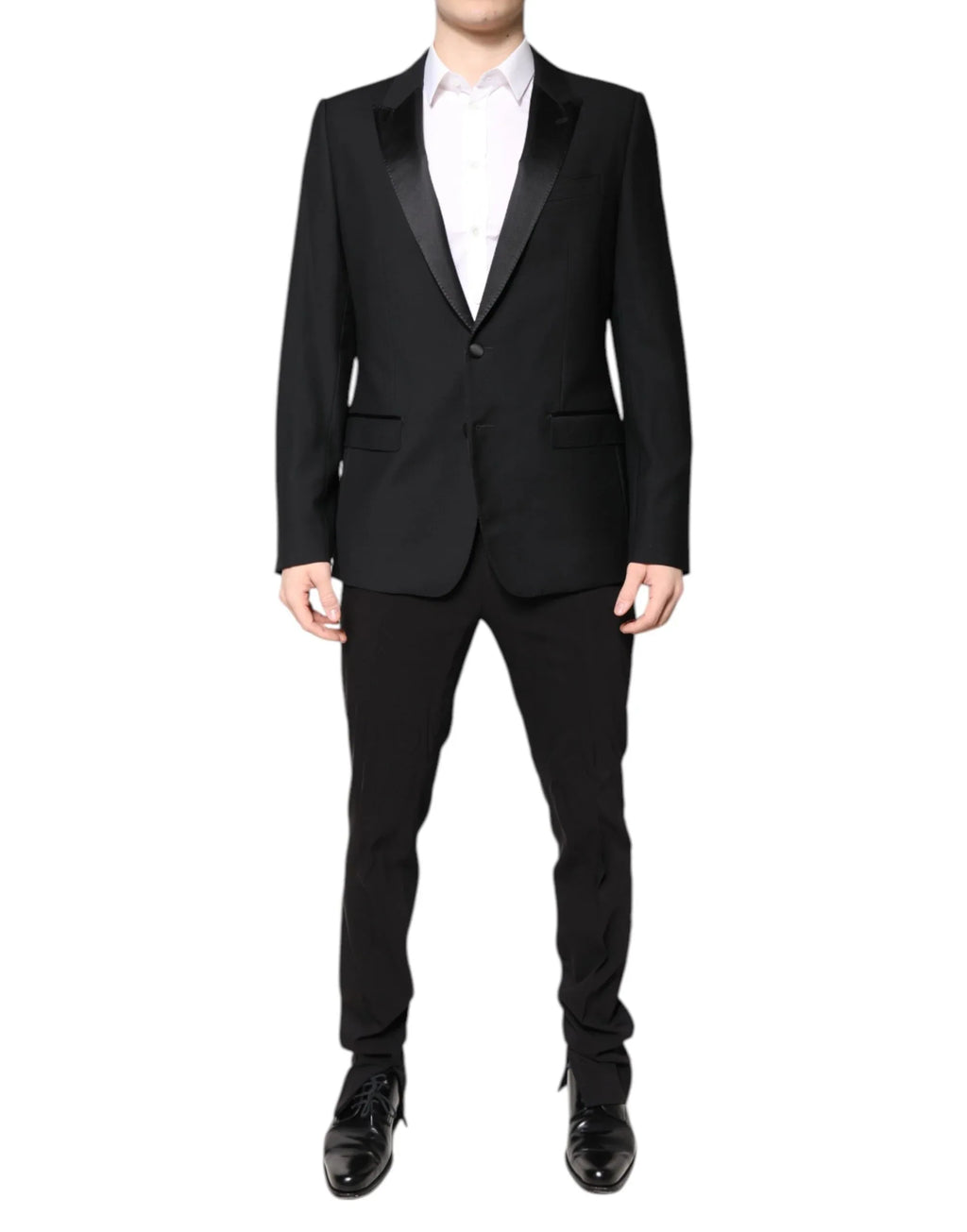 Dolce & Gabbana Black Wool Single Breasted 2 Piece Suit - Zeiniez