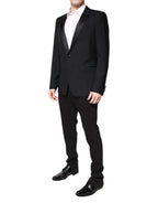 Dolce & Gabbana Black Wool Single Breasted 2 Piece Suit - Zeiniez