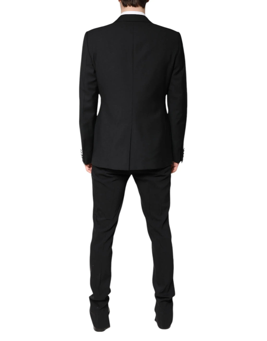Dolce & Gabbana Black Wool Single Breasted 2 Piece Suit - Zeiniez