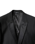 Dolce & Gabbana Black Wool Single Breasted 2 Piece Suit - Zeiniez