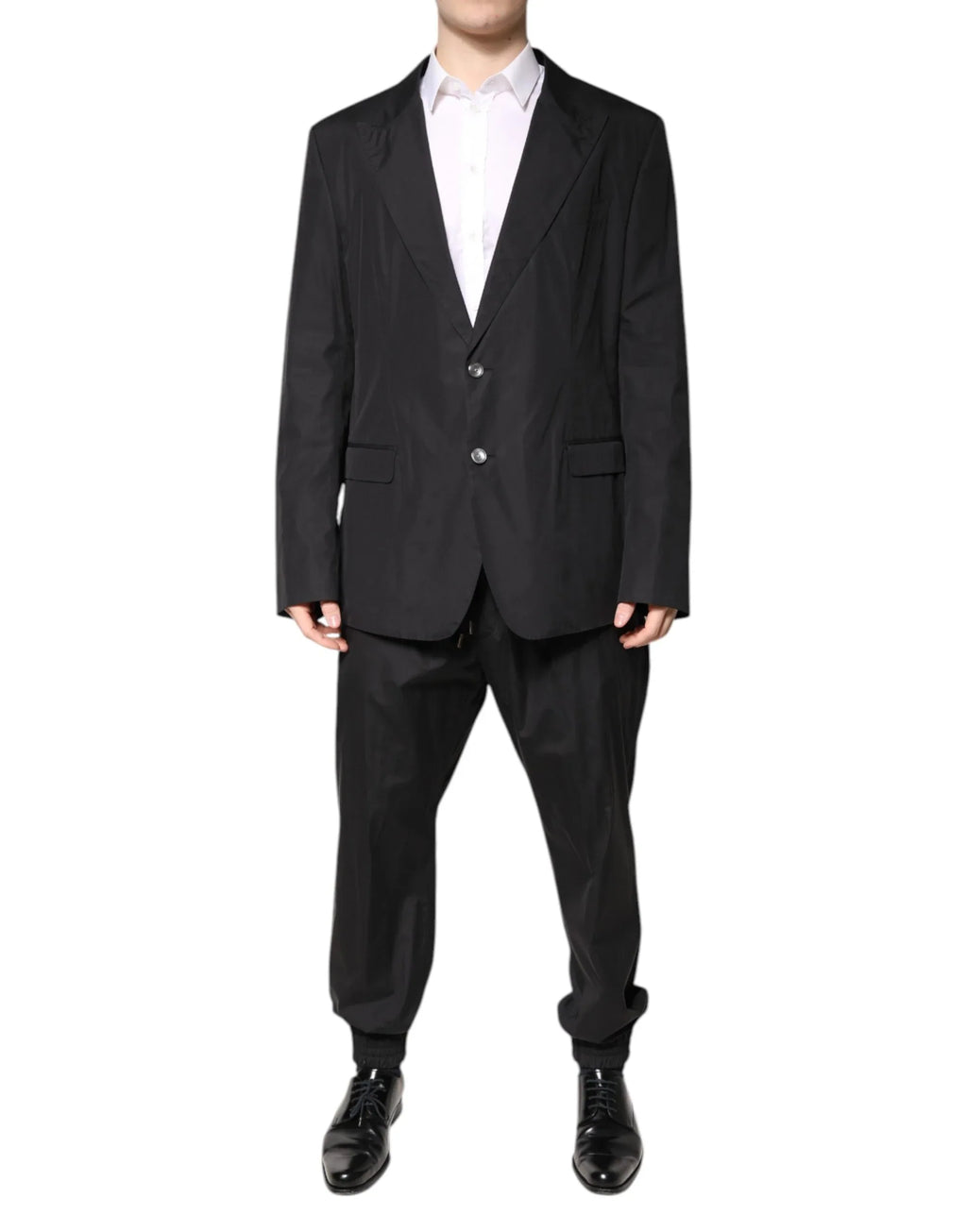 Dolce & Gabbana Black Cotton Single Breasted 2 Piece Suit - Zeiniez