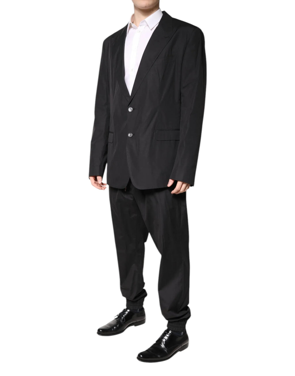 Dolce & Gabbana Black Cotton Single Breasted 2 Piece Suit - Zeiniez