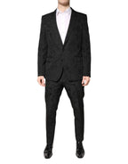 Dolce & Gabbana Black Polyester Floral Jacquard 2 Piece Suit - Zeiniez