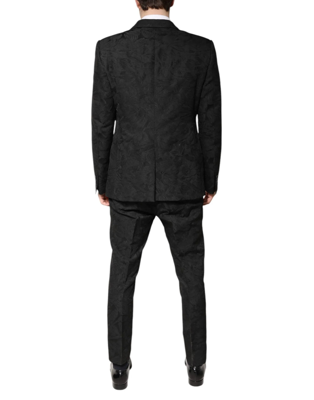 Dolce & Gabbana Black Polyester Floral Jacquard 2 Piece Suit - Zeiniez