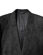 Dolce & Gabbana Black Polyester Floral Jacquard 2 Piece Suit - Zeiniez