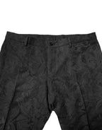 Dolce & Gabbana Black Polyester Floral Jacquard 2 Piece Suit - Zeiniez