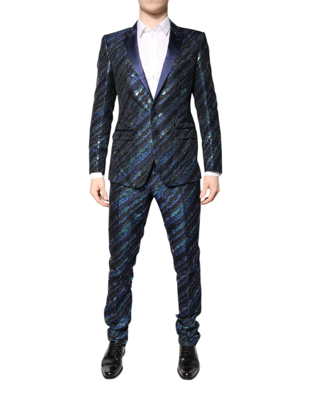 Dolce & Gabbana Multicolor Polyester Jacquard 2 Piece Suit - Zeiniez