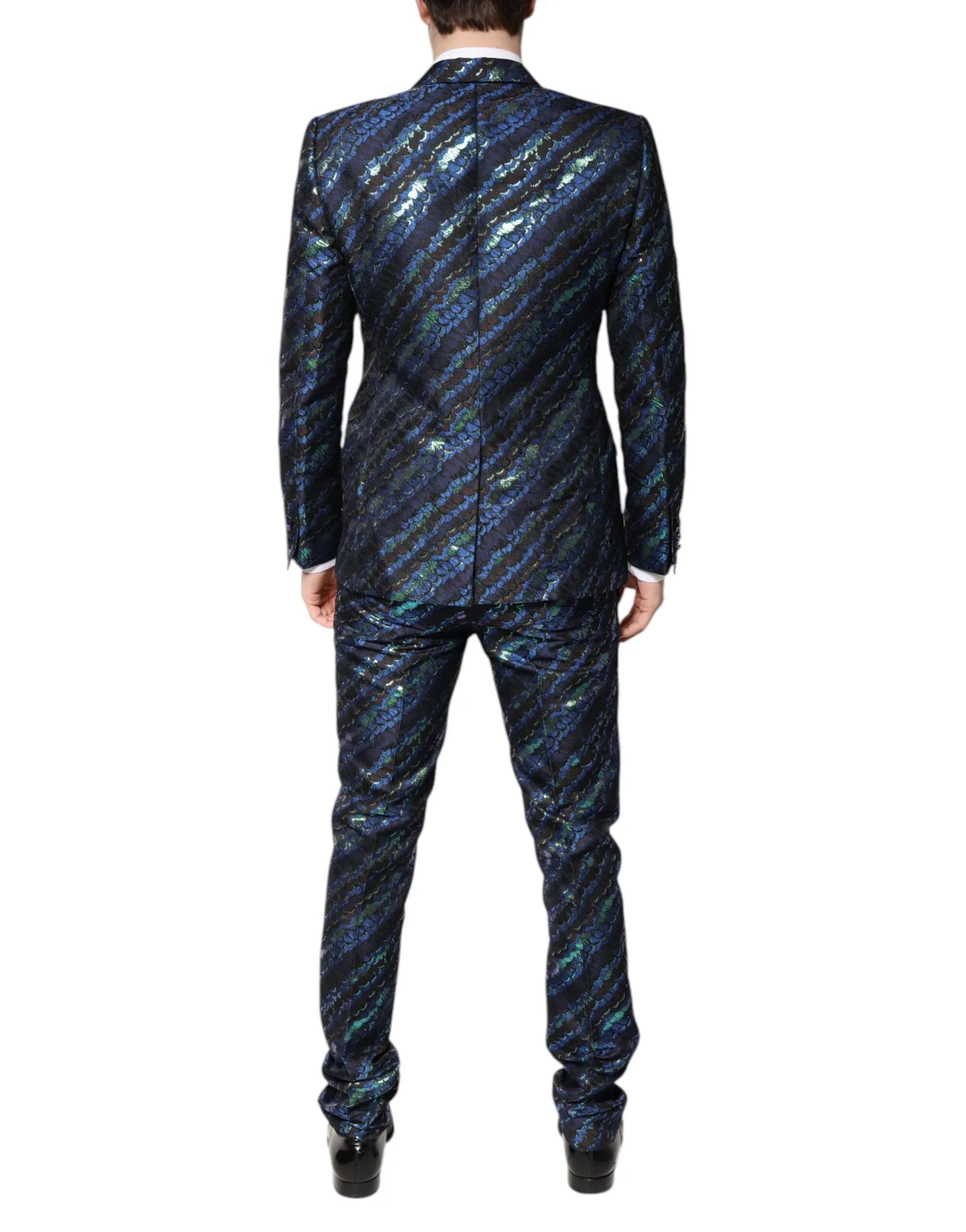 Dolce & Gabbana Multicolor Polyester Jacquard 2 Piece Suit - Zeiniez