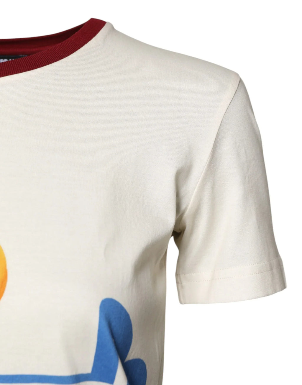 Dolce & Gabbana White Cotton Print Short Sleeves Top T-shirt - Zeiniez